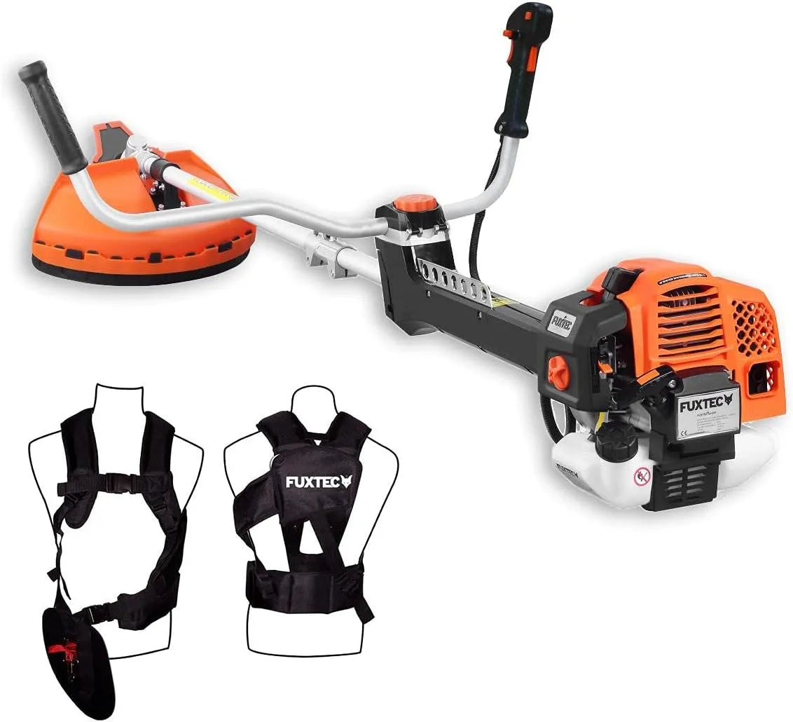Fuxtec Motorsense FX-PS162 62ccm, Profi Benzin, Faden und Komfort-Tragegurt, 2-Takt Freischneider Fadenspule, Profisense