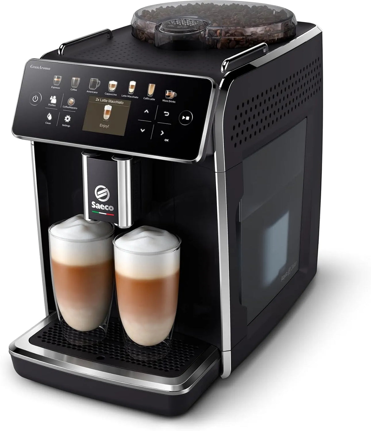 Philips Saeco Kaffeevollautomat SM6580/00, in Schwarz-Silber, GranAroma