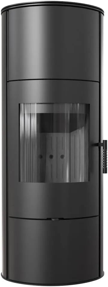Kaminofen KRATKI, BImSchV 2, Staubauslass, aus Stahl Rollo bereit Satz Ø 150 7 kW mit Raumluftunabhängig, 150 mm, in freistehender Ausführung