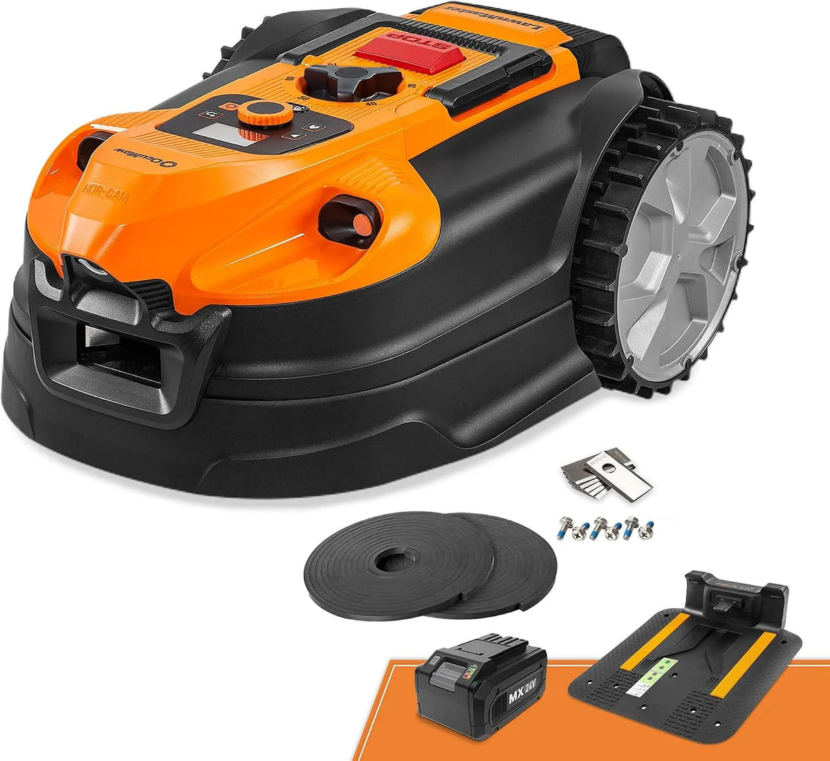 Mähroboter Modell VBRM18AMID4R LawnMaster, Verbotene-Zone-Funktion, Automatische Ladestation, Hindernisvermeidung, WiFi & Bluetooth APP