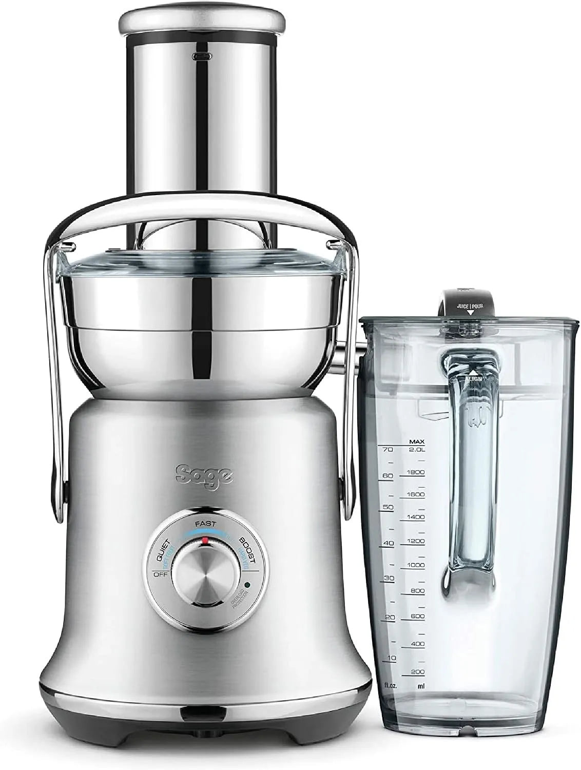 Sage Entsafter, The Nutri Juicer Cold XL, Gemüse und Obst, XL Einfüllschacht, Leiser Betrieb, Extra Großer Krug, Leicht zu Reinigen