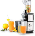 Klarstein Entsafter, Umdrehungszahl 60 Um, Fruitberry, extrem feine Edelstahl-Mikrosieb, Min, inklusive. zwei Behälter, silber, Leistung 400 W, leise