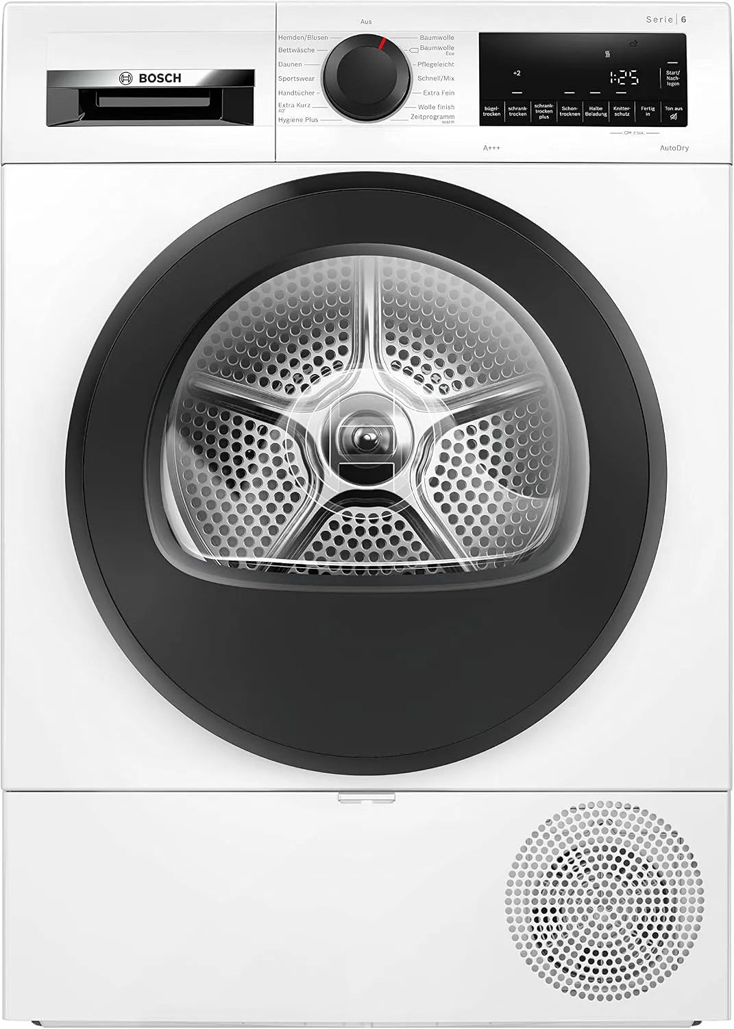 Bosch Wärmepumpentrockner WQG233D40, 176 kWh pro Jahr, Auto Dry, Sensitive Drying-System, Weiß, Serie 6 für 8 kg Wäsche, Leistung 6 W