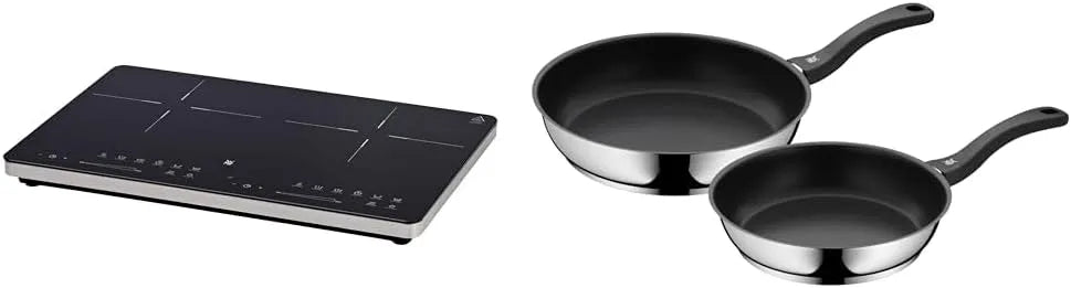 WMF Induktionskochfeld, Leistung 3500 W & Devil Pfannenset 2-teilig, Pfanne Induktion, Kunststoffgriff, Kochplatte bis 28 cm, Kult X Doppel