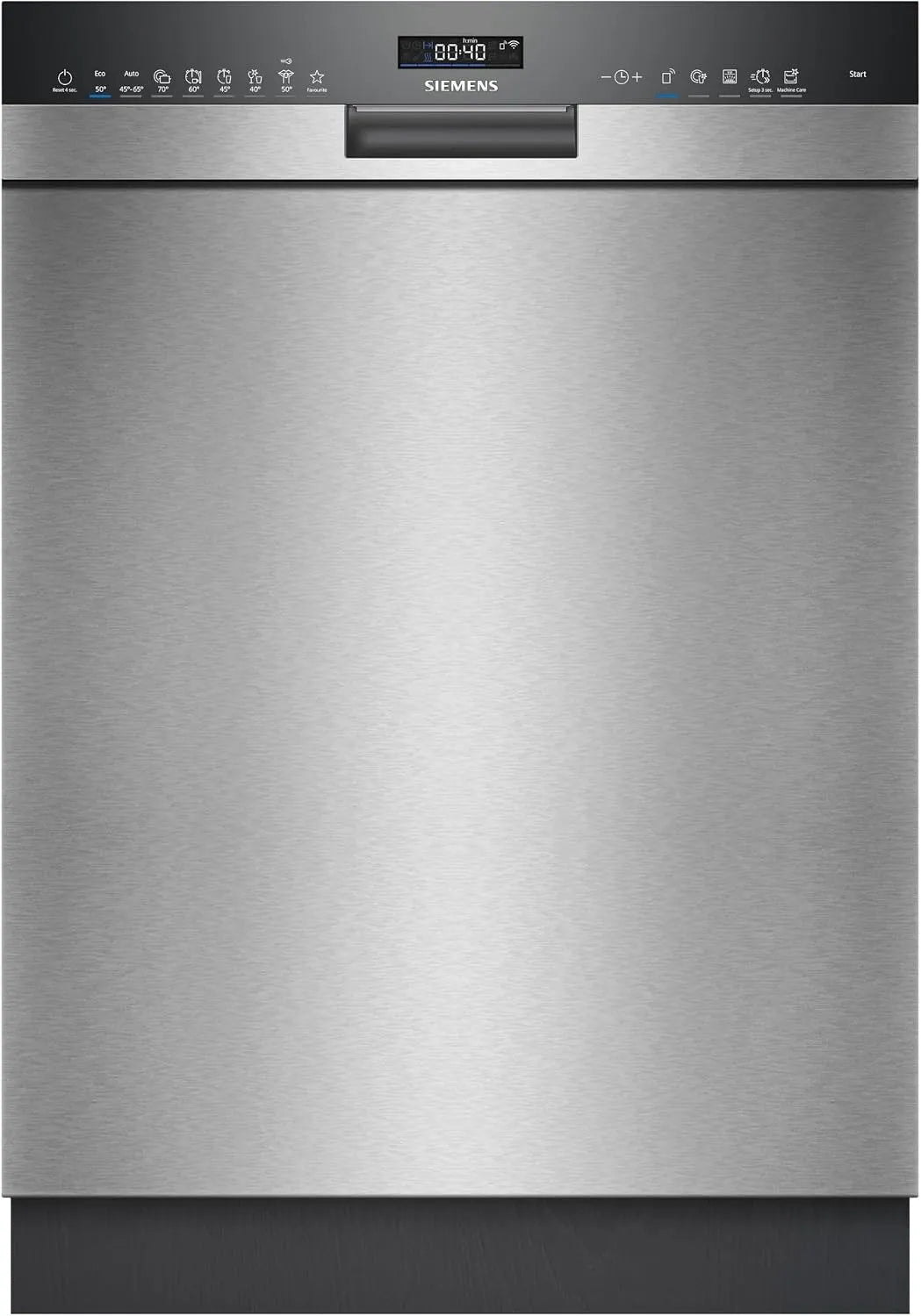 Siemens Geschirrspüler SN45ZS07CE iQ500, 60 cm breit, Smarter Unterbau, Edelstahl, ckschublade, extra leise, varioScharnier, Zeolith, aquaStop