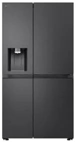 LG Kühlschrank GSJE81EPBD, Fassungsvermögen 628 L, Side-by-Side mit Eis, Energieklasse D, Crushed Ice- & Wasserspender, interner Wassertank, UVnano