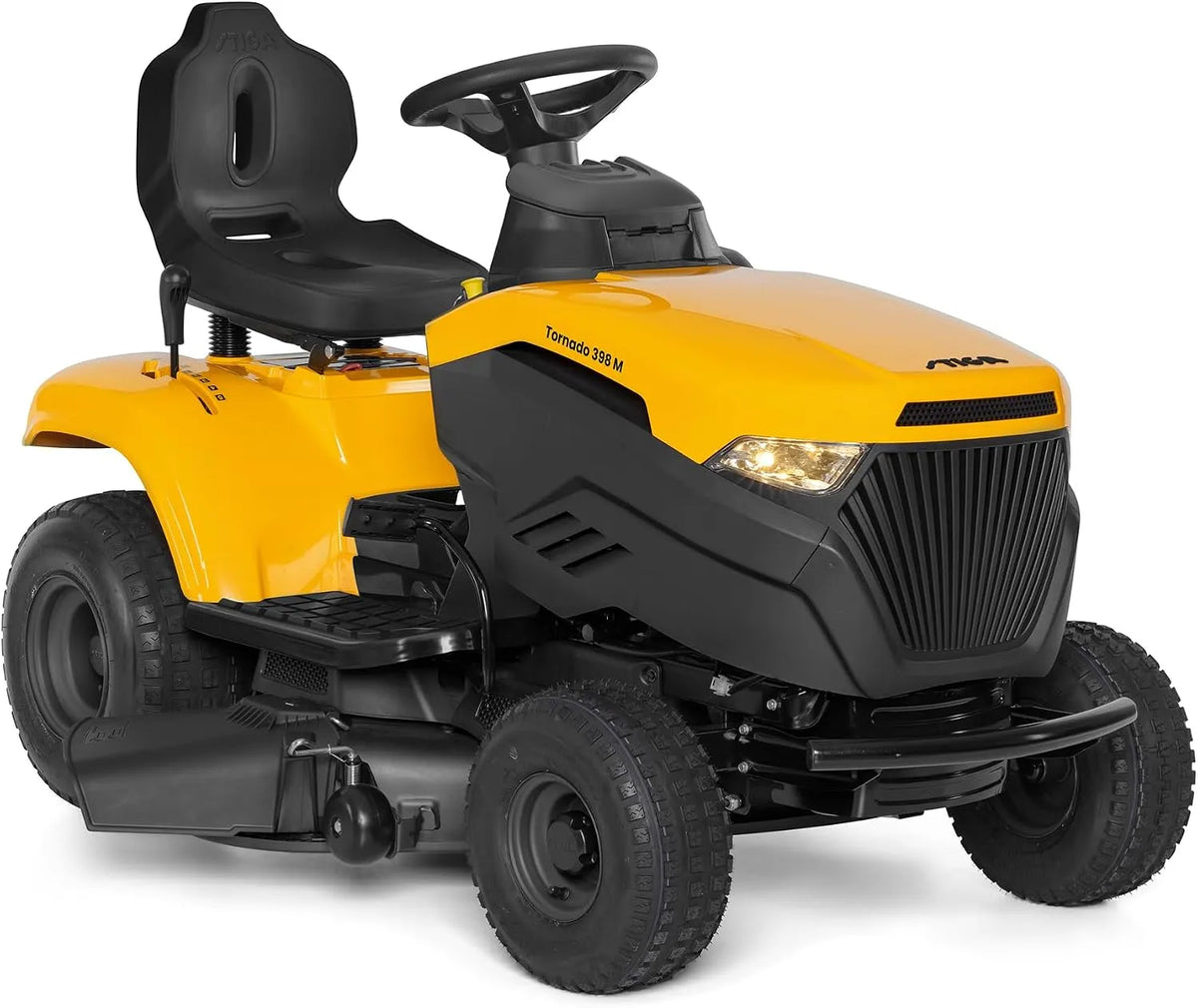 Stiga Tornado 398 M Benzin-Gartentraktor, 414cc Motor ST 400, 98cm Mähdeck, ideal für große Gärten bis zu 5.000 m², Seitenauswurf & Mulchen