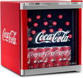 Kühlschrank, °CUBES Original Coca-Cola Mini Rot 48L, Getränkekühlschrank mit Glastür, leise & energieeffizient, Für Büro, Partys & Gaming