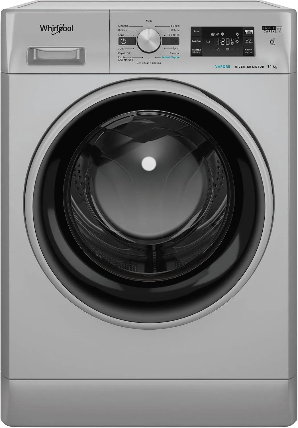 Whirlpool Waschmaschine FFB 116 1400, Gewicht 11 kg, Silver IT, in freistehender Ausführung, Schleudergang Umdrehungen pro Minute. Breite 59,5 cm