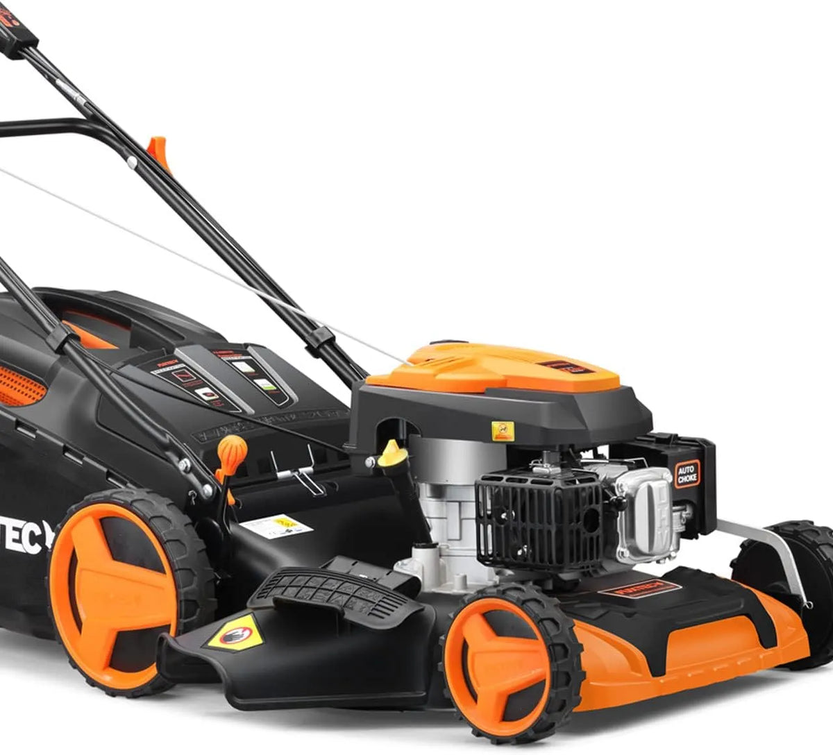 Fuxtec Rasenmäher 4in1 FX-RM5196PRO, Fassungsvermögen 60L Grasfangkorb, 51cm Schnittbreite, 4-Taktmotor, Frontstoßstange