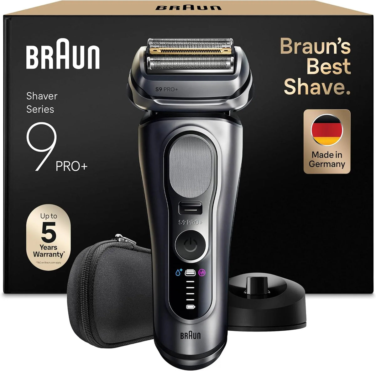 Braun Modell 9617si, Series 9 PRO+ Rasierer Herren Elektrisch, 5+1 Ultradünne Klingen, Rasierapparat mit 60 min Akku, Elektrorasierer, Ladeständer