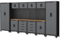 VITO Männerküche, Werkbank, Werkstatteinrichtung Set mit Schubladen 16-TLG ca. 395 x 50 x 200 cm, Garage Werkstatteinrichtung, VIAGCSET