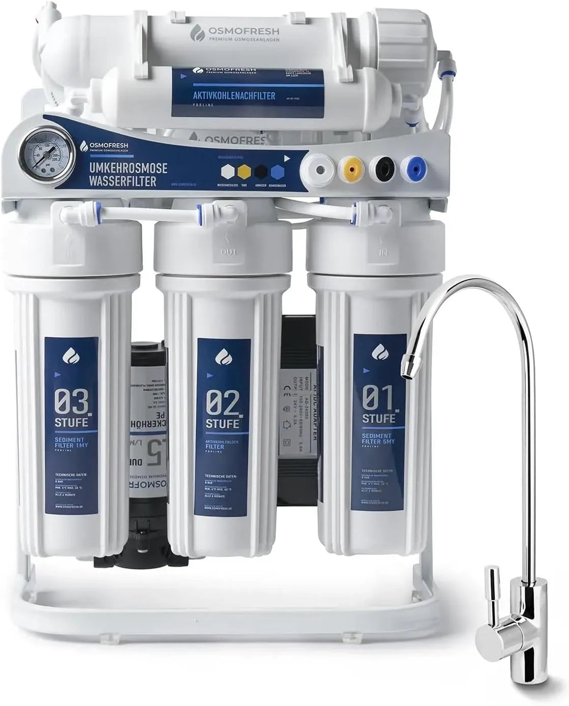 Proline X3 OsmoFresh Osmoseanlage, 1,8 l/min, 750 GPD, vom Hersteller, 115 l/h, Osmosehahn GRATIS