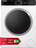 Telefunken Waschmaschine 1400, Gewicht 9kg mit Dampffunktion, Washing Machine mit 15 Programmen, W-9 -A-W weiß, Inverter-Motor, Min., Frontbeladung