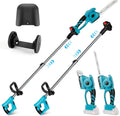 Makita Heckenschere, 90°abwinkelbarer Kopf für Strauch und Heckenschnitt, 3 in 1 Akku Teleskop kompatibel mit 18V, ohne Akku