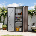 Braun Gerätehaus, Aoxun Kleines Outdoor mit 2 zusätzlichen Regalböden, Terrassen-Schrank, 3'x2', abschließbarer Gartenhaus für Werkzeuge & Spielzeug