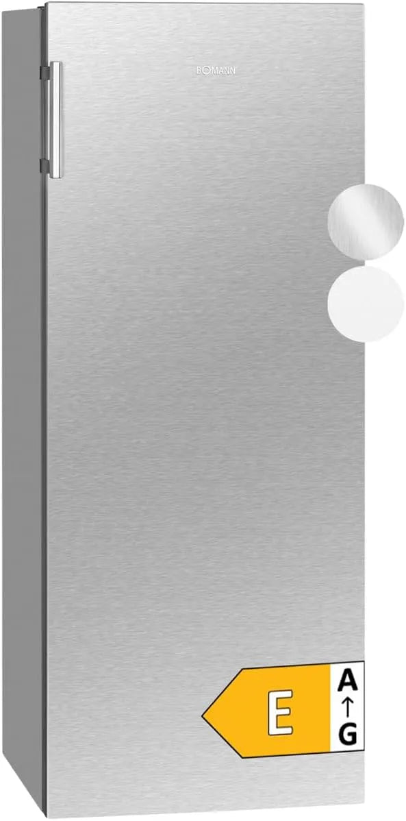 Bomann Kühlschrank VS 7316.1, 5 Ablagen, leise 40dB, ohne Gefrierfach, Getränkekühlschrank, inox, Breite 143cm, 0°C ~ +8°C