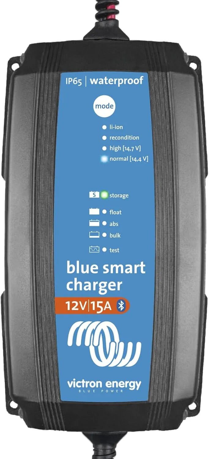 Modell Blue Smart Batterie Ladegerät 12-Volt 15 Ampere IP65 Victron Energy, Autobatterie Ladegerät, CEE 7/17, Geschützt, Bluetooth
