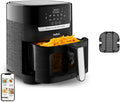 Tefal Heißluftfritteuse EY5068, Easy Fry & Grill Vision 4,2 L, 2-in-1 Airfryer mit Sichtfenster & Grillplatte, 8 Betriebsprogramme