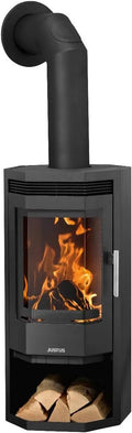 Kaminofen 6531, Justus 11 Usedom 5 Stahl in Schwarz