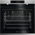 AEG Backofen BPE53506BM 6000, 25 Automatikprogramme, Pyrolyse Selbstreinigung, Schnellaufheizung, Einbau, LED-Touchdisplay, Edelstahl