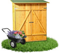 Gerätehaus Melko, mit Bitumendach Gartenschrank 162 x 140 x 75 cm Geräteschrank Geräteschuppen für Garten, aus Fichtenholz