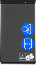 Gefrierschrank MD37688 MEDION, 3 transparente Schubladen, Fassungsvermögen 64 Liter, 85cm hoch, Farbe Grau, Türanschlag wechselbar
