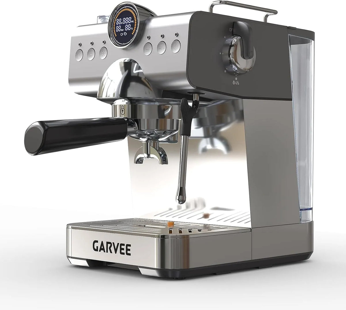 Espressomaschine 20BAR-1, Fassungsvermögen 5L, Siebträger 20 Bar Mit Milchaufschäumer & 1,5L Wassertank, Kompakte Siebträgermaschine Für Küche