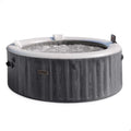 Intex Whirlpool PureSpa Greywood Deluxe, für 4-Personen, mit LED-Beleuchtung, Leistung 2200 W Heizung, Fassungsvermögen 140 Luftdüsen