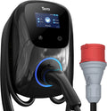 Modell Ladegerät W01 Tera EV, mit 32A Typ 2 22kW oder 11kW Heim Ladestation 400V CE & TÜV Wallbox 7m Ladekabel, Smart APP