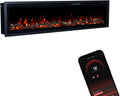 Elektrokamin GLOW FIRE, max. 1800 W, Core 152 mit realistischem 3D LED-Feuer, Maße 152x35x12cm, Wand mit Heizung und Kaminfeuer, App Steuerung