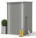 Gerätehaus JUMMICO Metall, Maße 95x99x160cm, Gartenhaus für Outdoor, Rasen, 1.5m³ Geräteschuppen 95x99x160cm, Terrasse, Farbe Grau