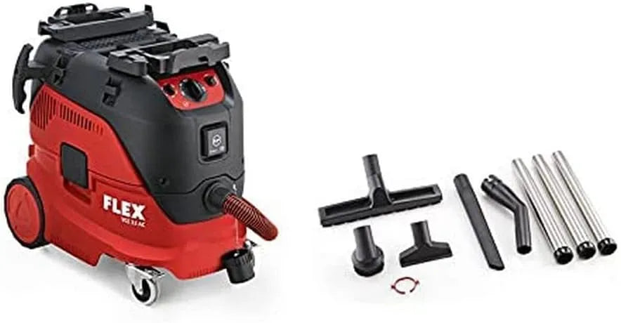 VCE AC-Set 230/CEE VCE 33 M Flex Sicherheitssauger, 465.682, Rot in Schwarz, Sauger mit automatischer Filterabreinigung