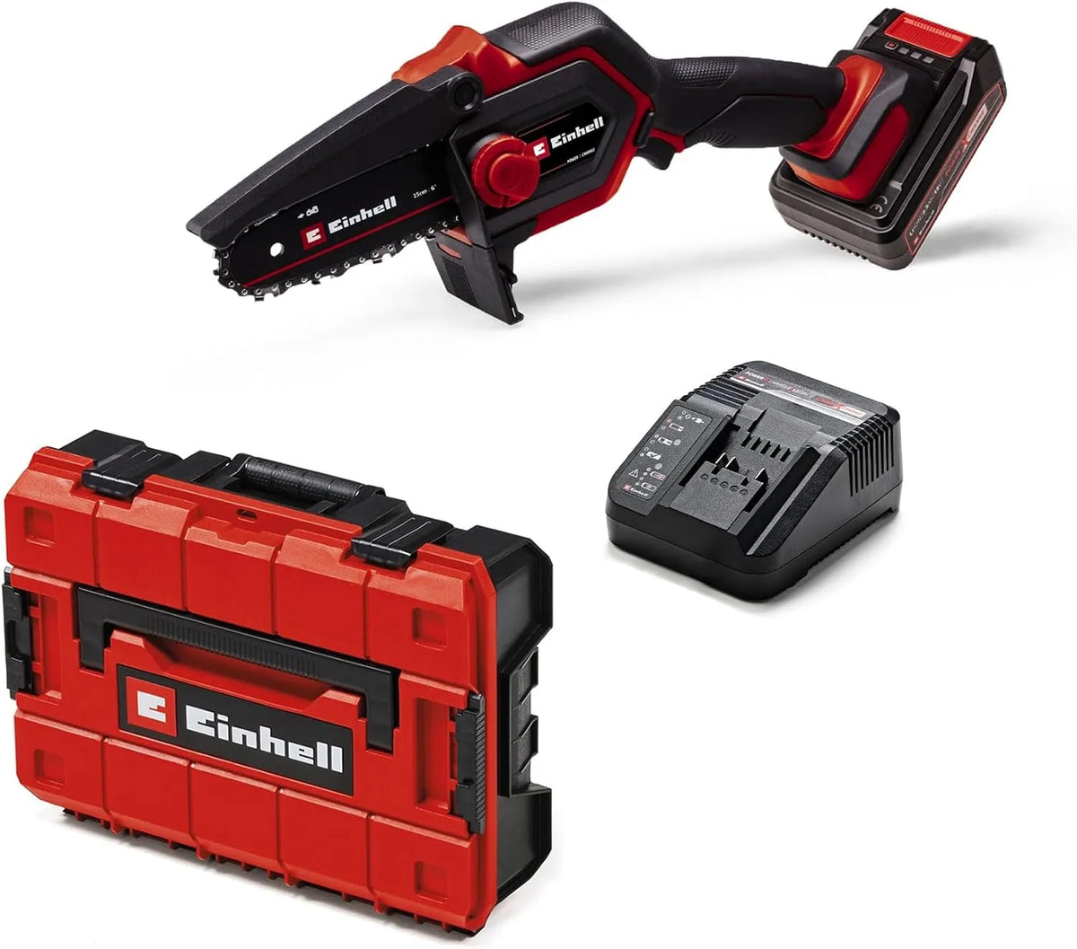 Einhell Akku-Astkettensäge GE-PS 18, Akku-Astkettensäge /15 Li BL Kit Power X-Change, Spannung 18 V, 12,5 cm Schnittlänge, inklusive. 2,5 Ah Akku