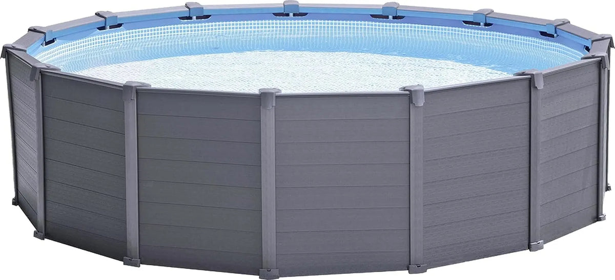 Intex Schwimmbad Ø 478 x 124 cm Gestellbecken Set Graphit