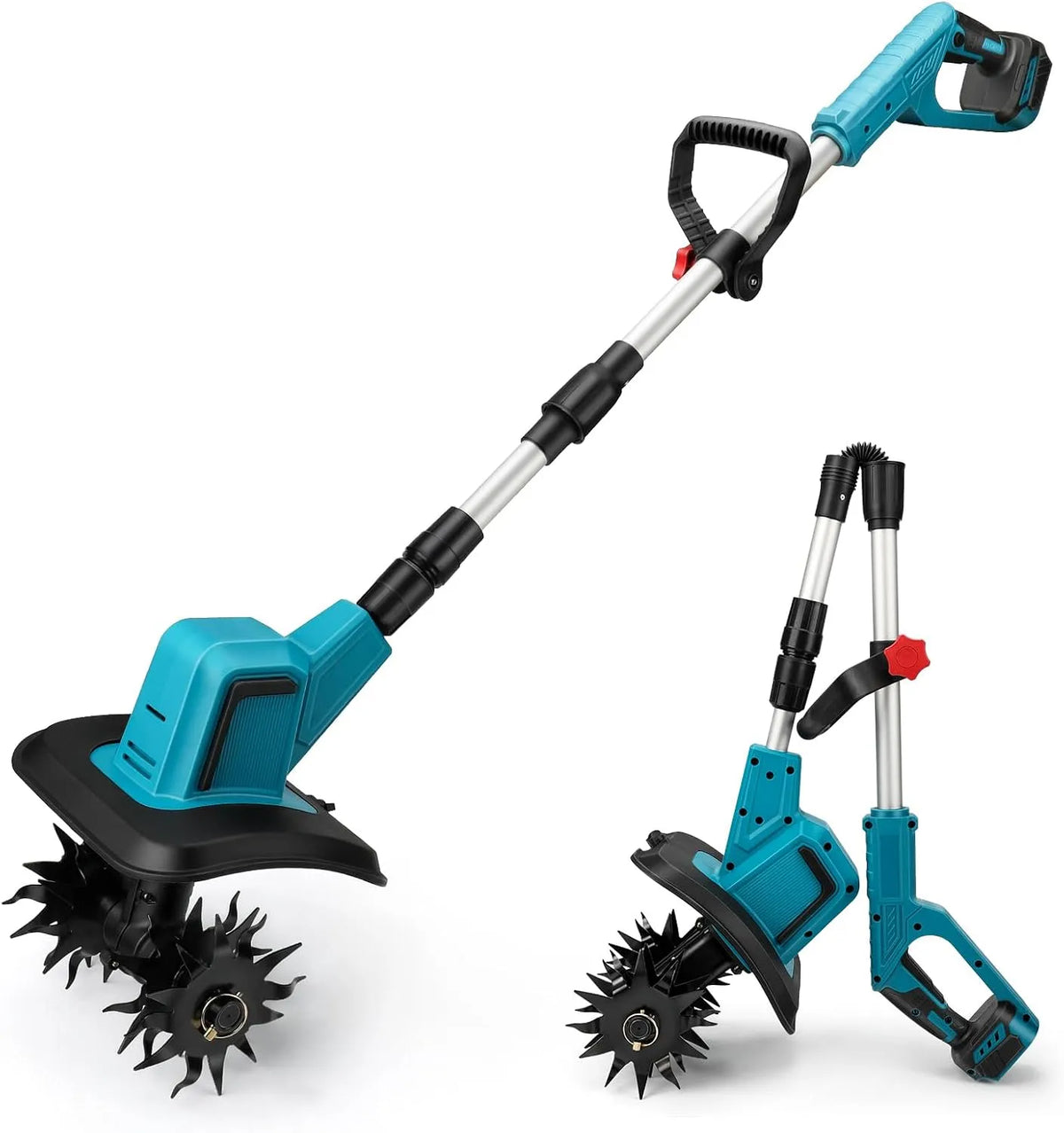 Makita Motorhacke, Leistung 550W bürstenlose mit 15cm Frästiefe und 20cm Fräsbreite, Ackerfräse für Garten, ohne Akku, Hof