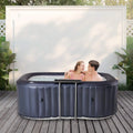 Whirlpool U-NE021, Eckig 186.0 cm x 125.0 cm, Bis 843 L, 2 Personen Spa aufblasbar, 40°C, 104 Düsen, Miweba MSpa aufblasbarer Outdoor Nest, TÜV GS
