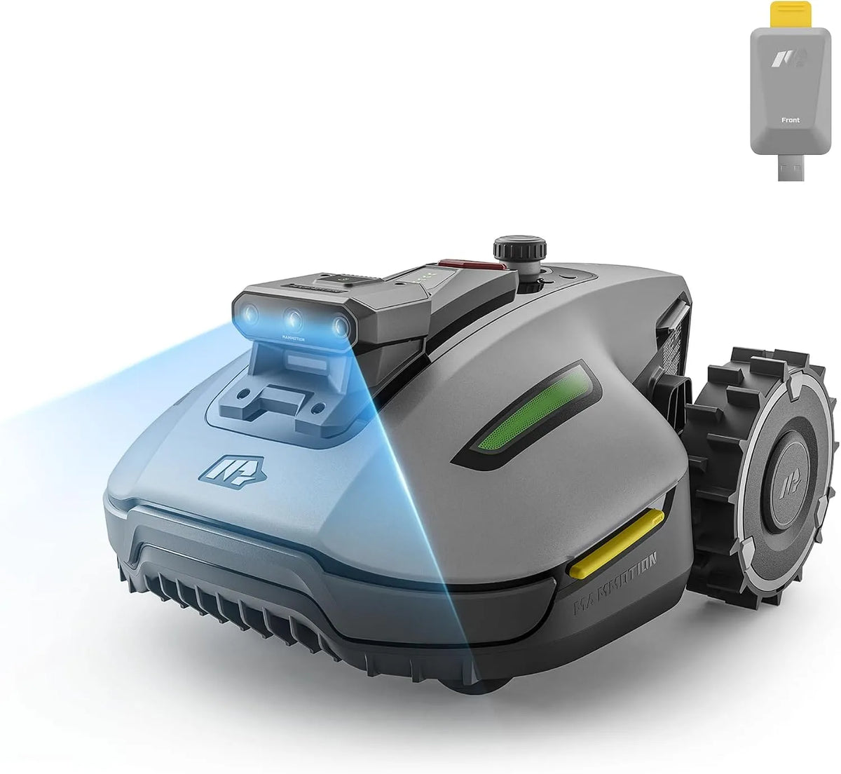 Rasenmäher 4.5Ah-Akku, Empf. 500 m², Auto-Mehrzonen-Kartierung, MAMMOTION YUKA mini 2 500 Mähroboter mit 4G Modul, DropMow