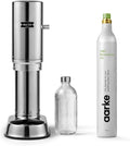 Modell -Zylindern Pro CO2 Aarke Carbonator, kompatibel mit 60L -Zylindern, Wassersprudler aus Edelstahl im modernen Edelstahl Finish mit Zylinder