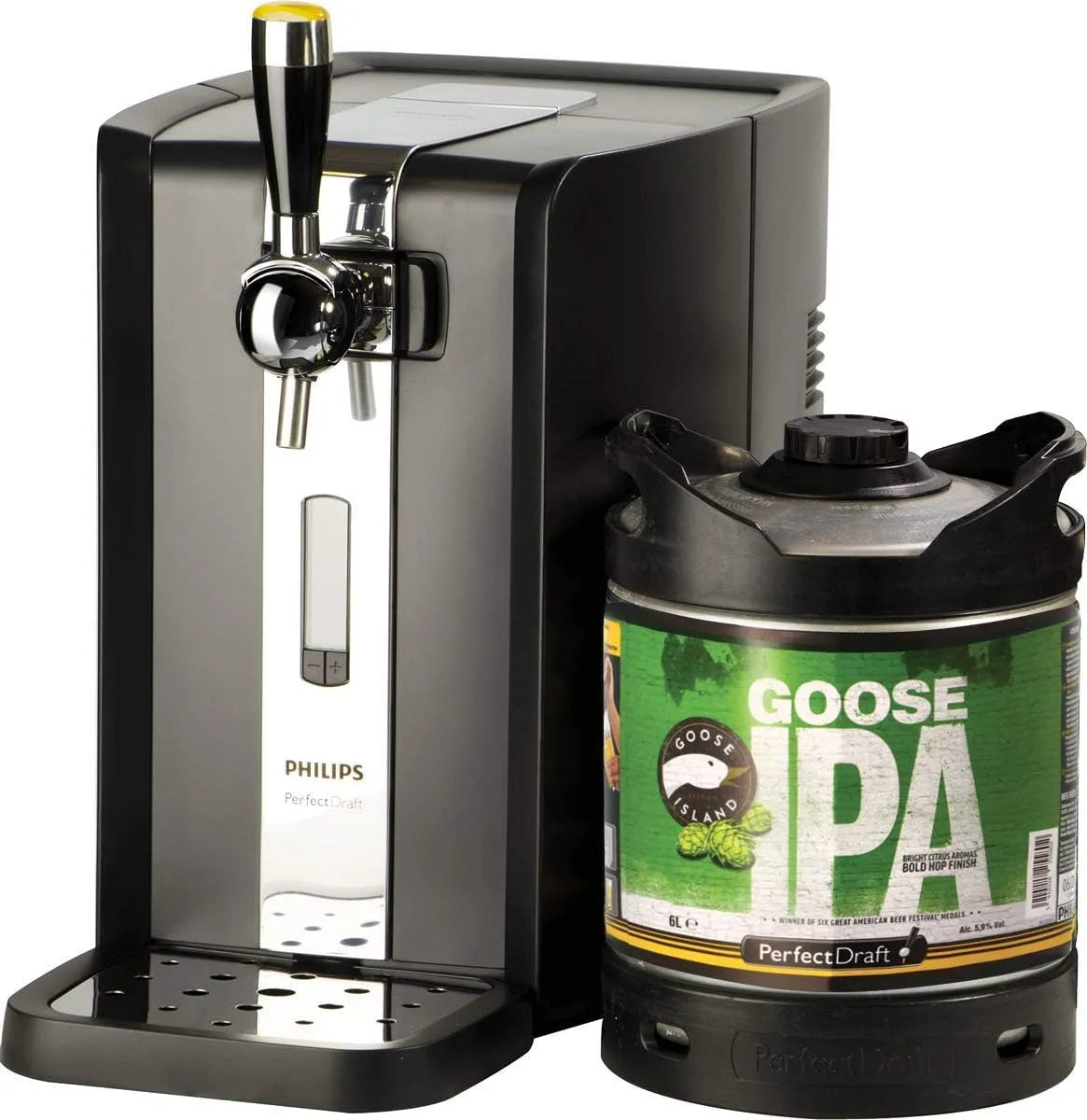 Zapfanlage HD 3720/26 + Fass Perfect Draft, inklusive 5 EUR MEHRWEG Pfand, Fassbier, Goose Island IPA