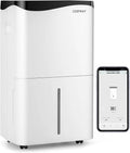 Costway Luftentfeuchter 24H, 50L/Tag, Fassungsvermögen 5L Wassertank & Ablaufschlauch, 100m², Tag Bautrockner, Fassungsvermögen 50L, 4 Modi